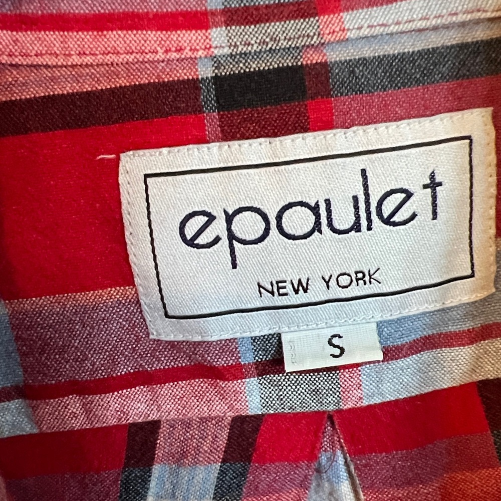 Men’s Red Plaid Long Sleeve Shirt - Picture 2 of 3